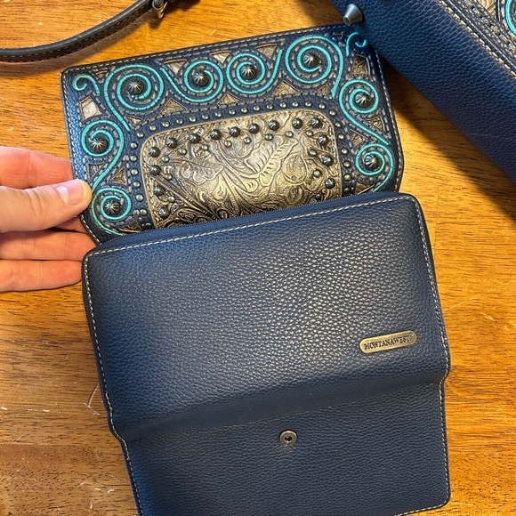 Montana West Blue and Silver Women's purse & wallet - Picture 3 of 6